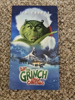 Jim Carrey Dr Seuss How The Grinch Stole Christmas VHS